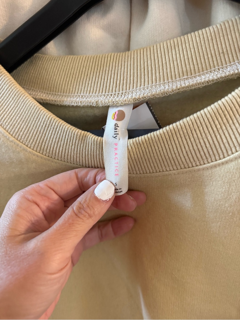 Daily Practice for Anthropologie Colorblock Olive Green and Cream Set, small - Picture 7 of 13